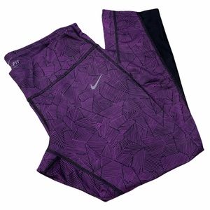 Purple Patterned Nike DriFit Leggings CC5